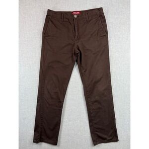 Rustic Dime Workwear Chino Pants Men 31x29  Brown Made in USA Cotton Utility
